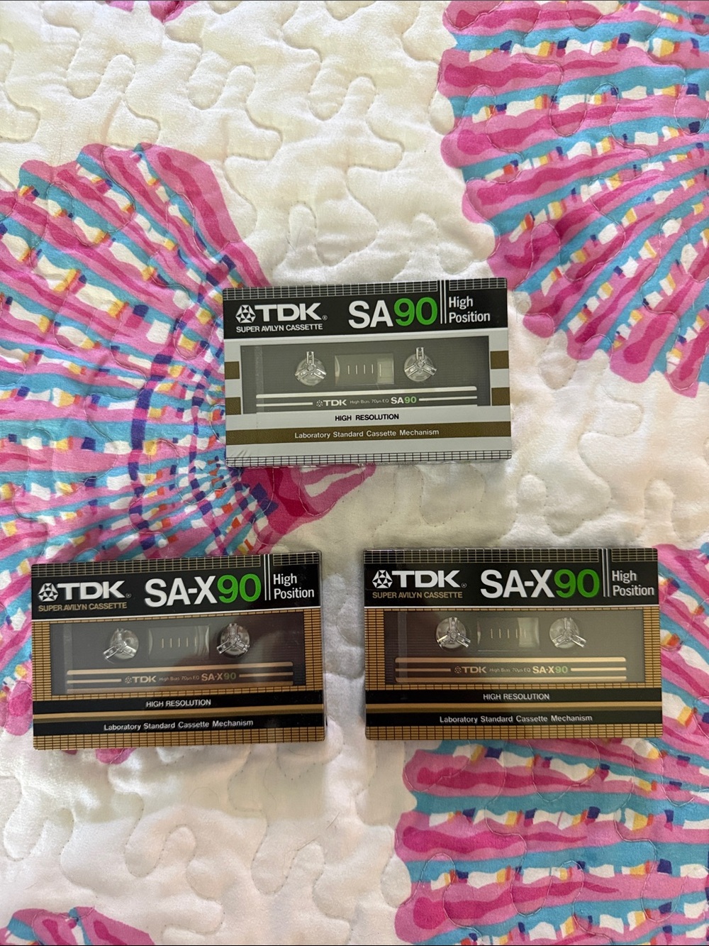 Vintage TDK SA-90 & SA-X90 High Bias Cassette Tapes Lot of 3